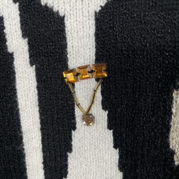 VTG Allison Daley Beaded Cat Sweater Size PL Black Full Zip Cardigan Fun Classic - Picture 7 of 16